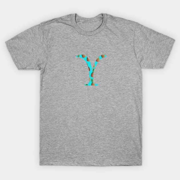 Upsilon Pineapple Letter T-Shirt by AdventureFinder